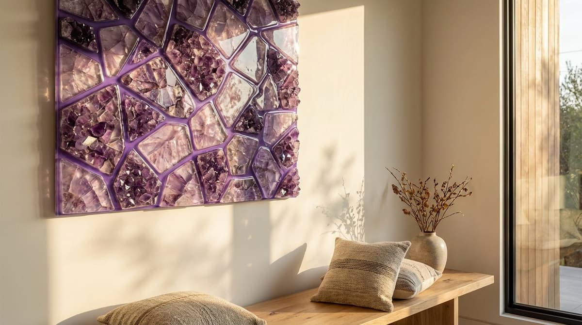 Benefits of Amethyst Stone & Amethyst Wall Art | Mosframe